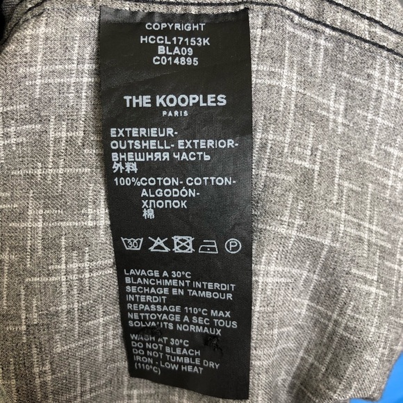 The Kooples Black Patterned Long Sleeve Shirt - Picture 4 of 6